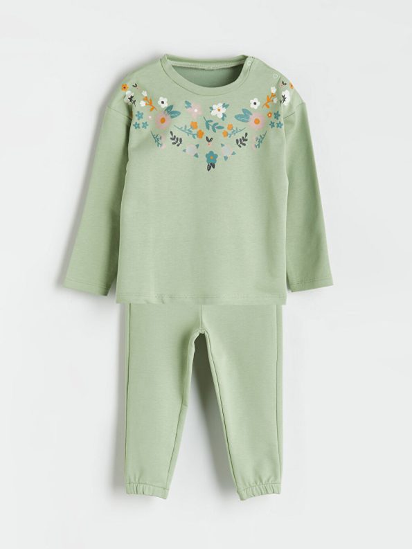 Light green blouse and pants