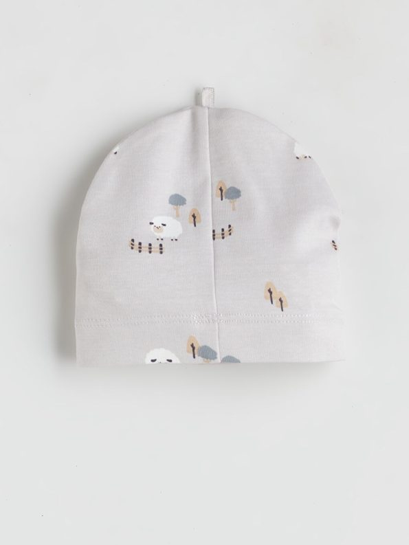 LCW Baby Gray Printed Boy's Hospital Outfit Set