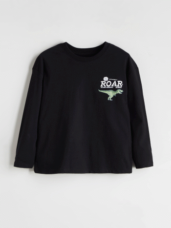 Boys' Long Sleeve Printed Crew Neck T-Shirt Set