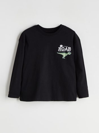Boys' Long Sleeve Printed Crew Neck T-Shirt Set
