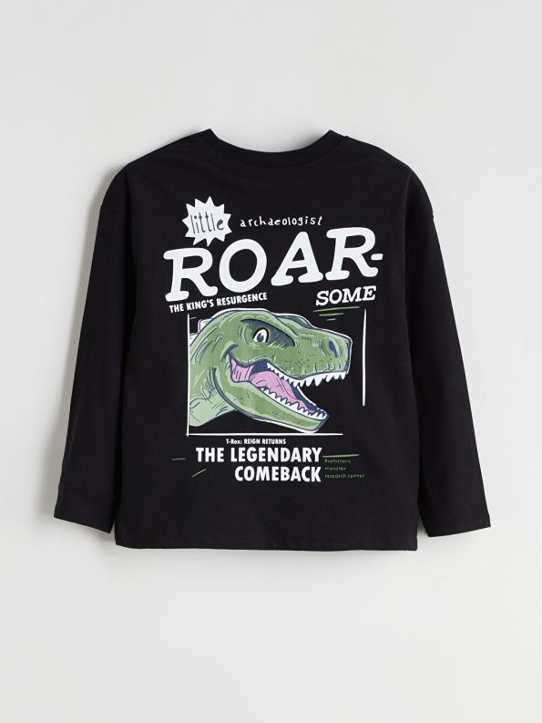 Boys' Long Sleeve Printed Crew Neck T-Shirt Set