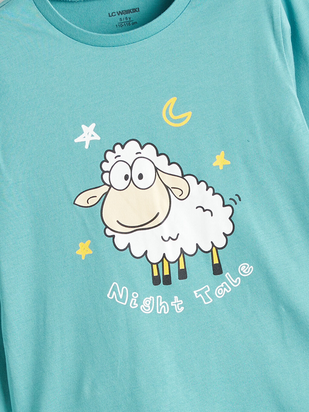 l_20252-w5h477z1-gsl_a2.jpg LCW Kids Turquoise Printed Boys Pajama Set