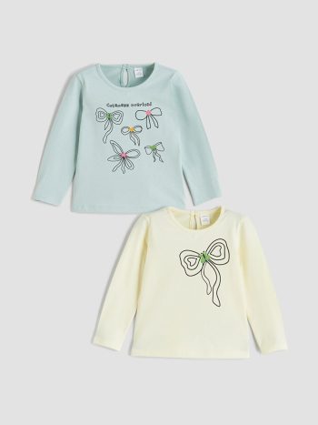 Girls' long-sleeved blouse 2 pice