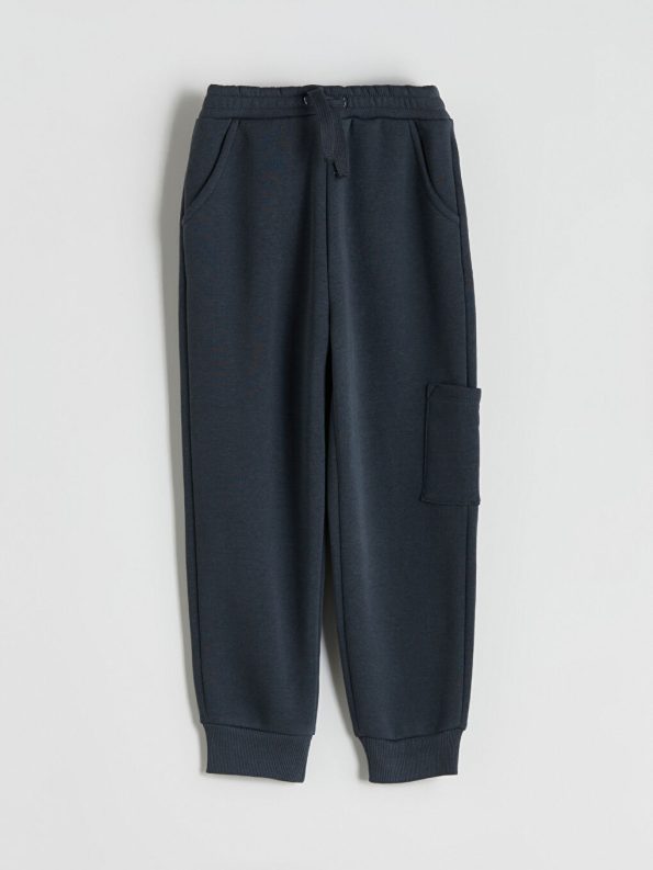 LCW Kids Anthracite Crew Neck Printed Boys Sweatshirt and Sweatpants Set