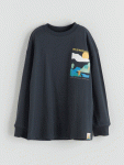 Striped Crew Neck Boys T-Shirt