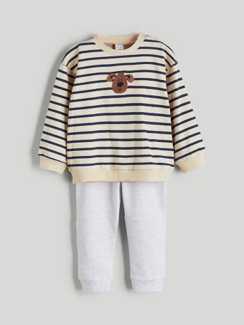 Embroidered Crew Neck Sweatshirt for Baby Boys
