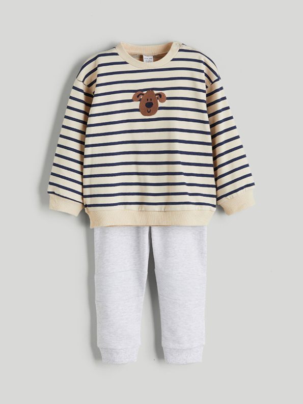 Embroidered Crew Neck Sweatshirt for Baby Boys