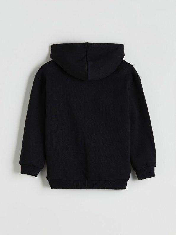 LCW Kids Black Thick Hooded Sweatshirt and Jogger Set