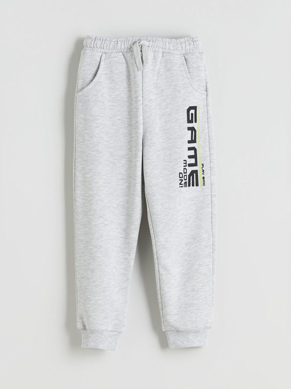 LCW Kids Black Thick Hooded Sweatshirt and Jogger Set