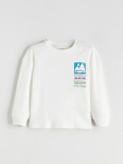 Boys' Printed Crew Neck Sweatshirt and Jogger Set