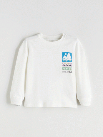 Boys' Printed Crew Neck Sweatshirt and Jogger Set