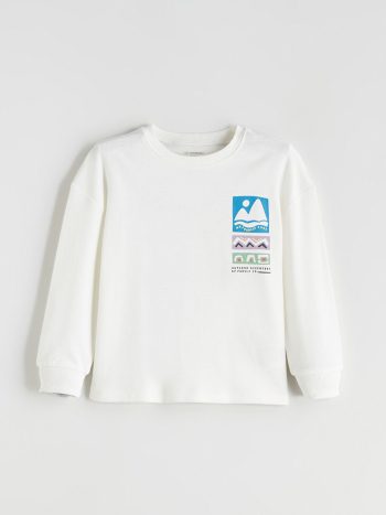 Boys' Printed Crew Neck Sweatshirt and Jogger Set