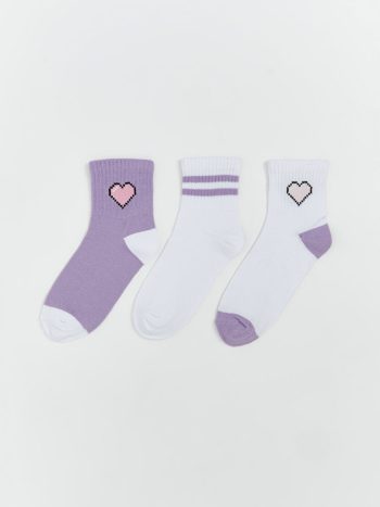 Hello Kitty Patterned Girls' Ankle Socks Set of 5