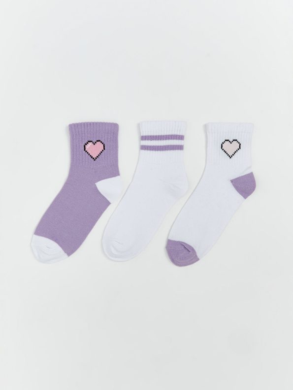 Hello Kitty Patterned Girls' Ankle Socks Set of 5