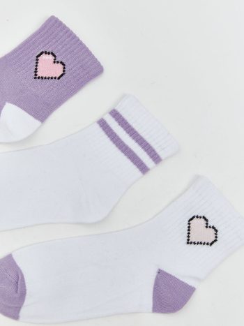 Hello Kitty Patterned Girls' Ankle Socks Set of 5