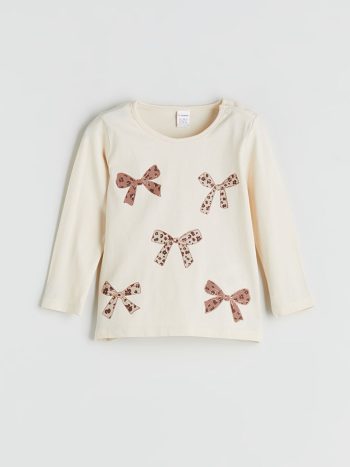 Printed Crew Neck Girls' T-Shirt Set
