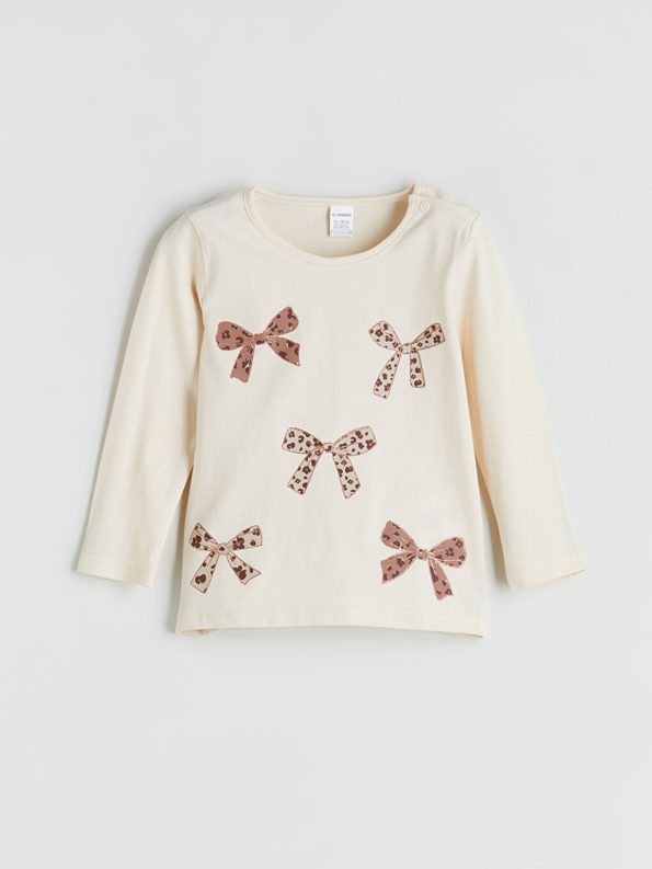 Printed Crew Neck Girls' T-Shirt Set