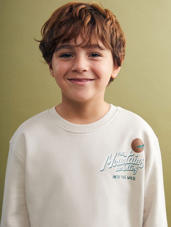 LCW Kids Gray Crew Neck Boys Sweatshirt