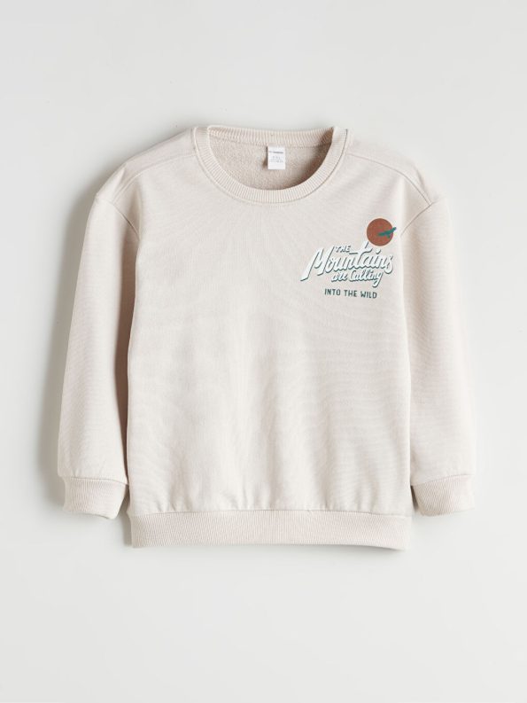 Boys' Printed Crew Neck Sweatshirt and Jogger Set