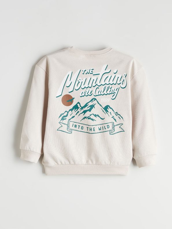 Boys' Printed Crew Neck Sweatshirt and Jogger Set