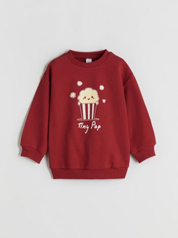 Red Crew Neck Sweatshirt and Jogger Pants for Boys