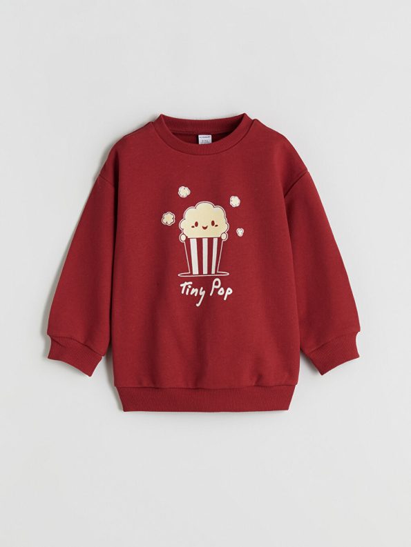 Red Crew Neck Sweatshirt and Jogger Pants for Boys