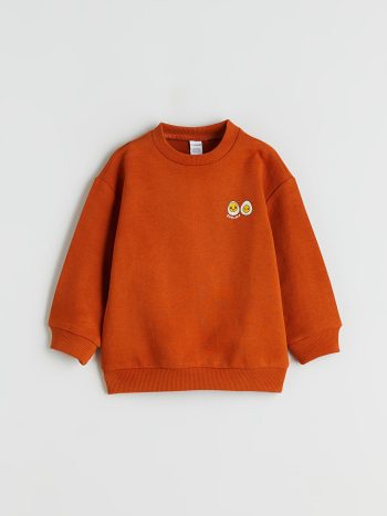 LCW Eco Orange Crew Neck Boys Sweatshirt and Jogger Set