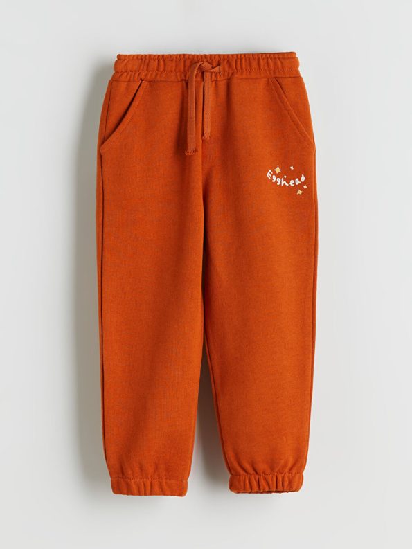 LCW Eco Orange Crew Neck Boys Sweatshirt and Jogger Set