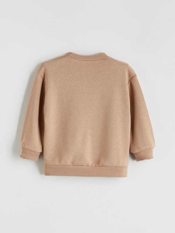 LCW ECO Beige Printed Boys Sweatshirt and Sweatpants Set