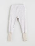LCW Baby Beige Elastic Waist Baby Boy Pants with Socks