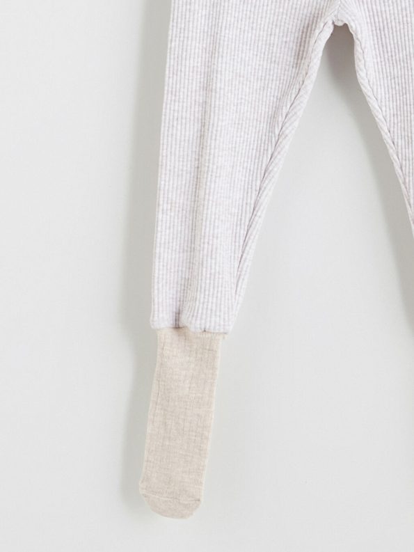 LCW Baby Beige Elastic Waist Baby Boy Pants with Socks