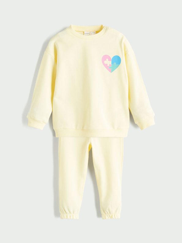 LCW Eco-Friendly Printed Baby Girls Pajama Set