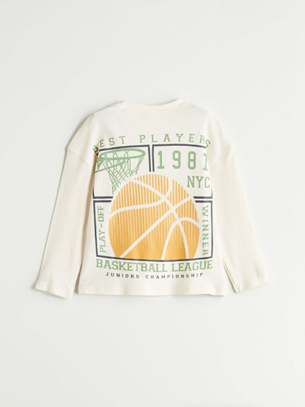 Boys' Long Sleeve Printed Crew Neck Sweatshirt