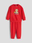 LCW Eco Red Printed Boys' Sweatshirt and Jogger Set