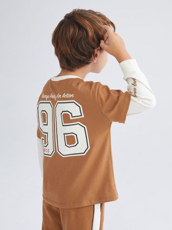 Boys' Long Sleeve Printed Crew Neck T-Shirt