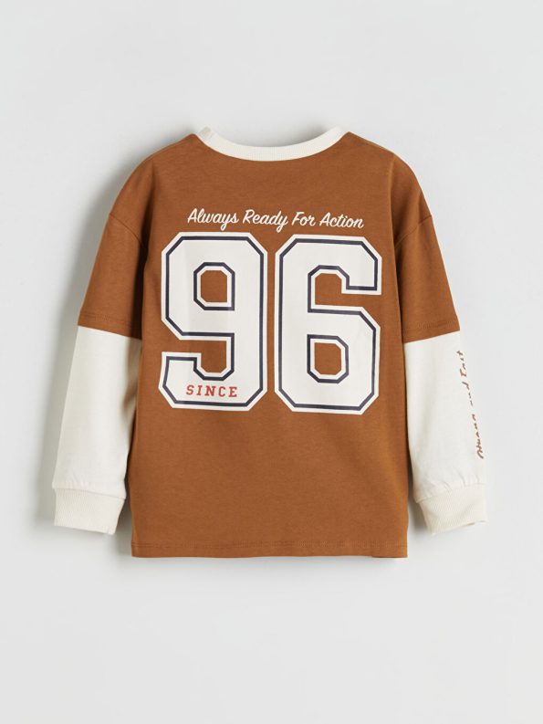 Boys' Long Sleeve Printed Crew Neck T-Shirt