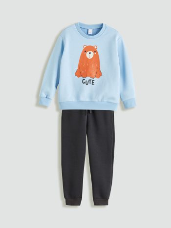 LCW ECOMavi Boys' Crew Neck Sweatshirt and Jogger Pants