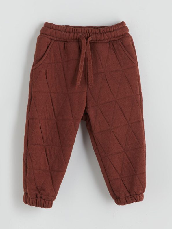 Brown Crew Neck Boys' Sweatshirt and Sweatpants Set
