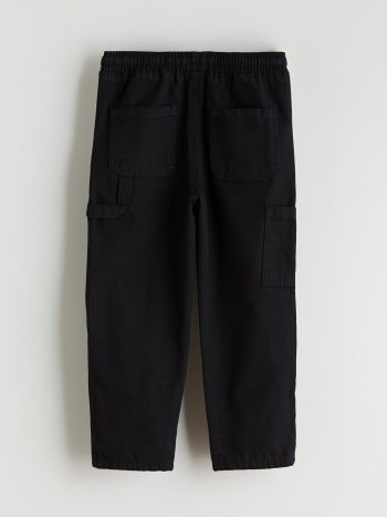 LCW Kids Black Elastic Waist Gabardine Boys Pants