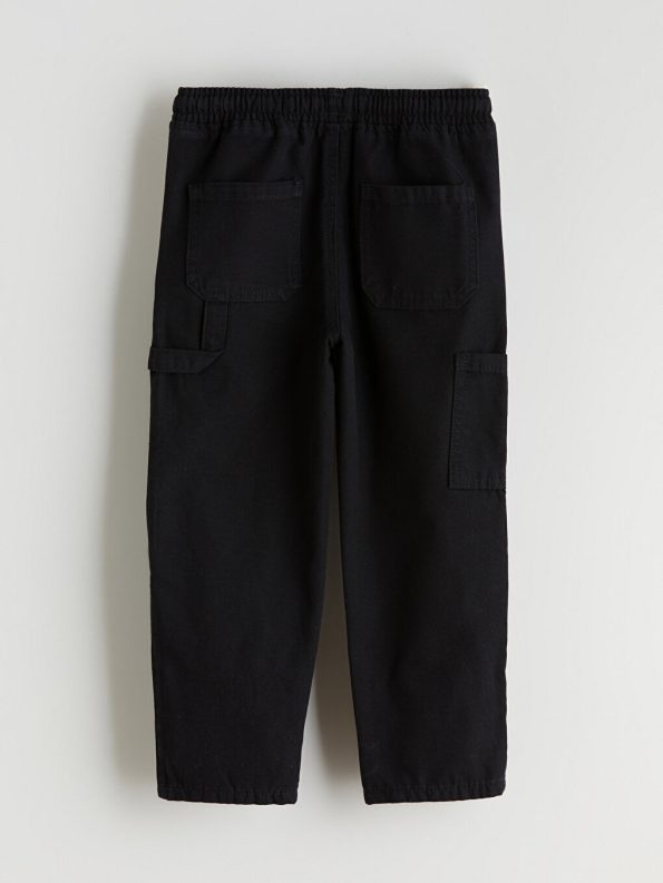 LCW Kids Black Elastic Waist Gabardine Boys Pants