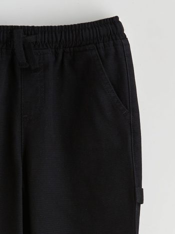 LCW Kids Black Elastic Waist Gabardine Boys Pants