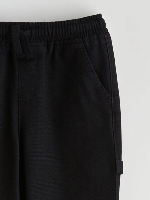 LCW Kids Black Elastic Waist Gabardine Boys Pants