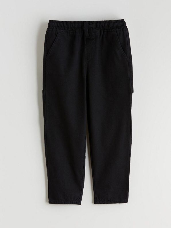 LCW Kids Black Elastic Waist Gabardine Boys Pants