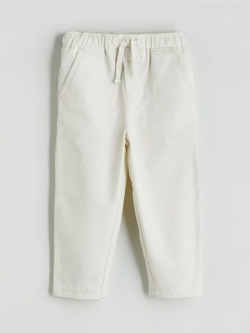LCW Kids Beige Elastic Waist Gabardine Boys Pants