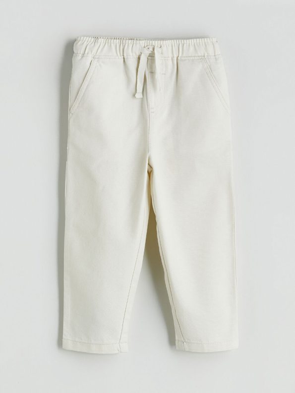 LCW Kids Beige Elastic Waist Gabardine Boys Pants