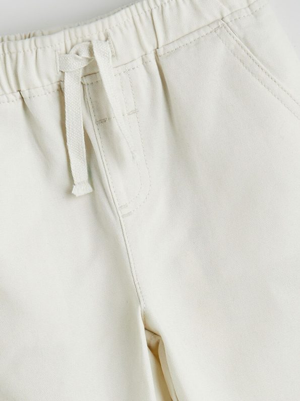 LCW Kids Beige Elastic Waist Gabardine Boys Pants