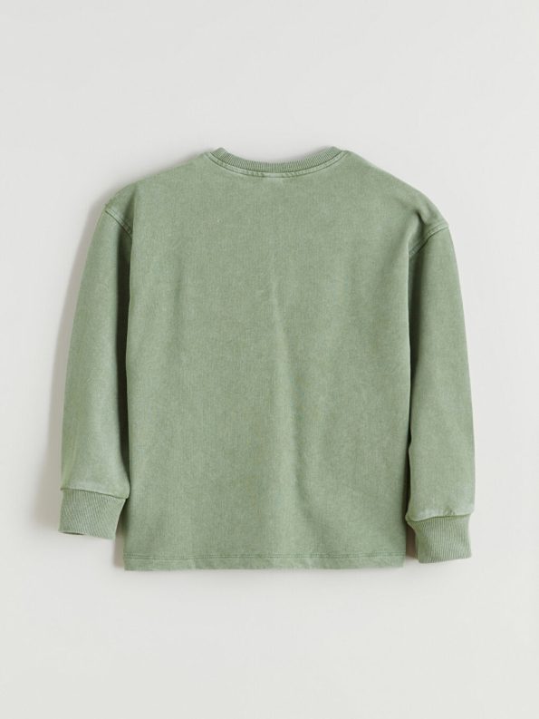 LCW Kids Green Crew Neck Boys Sweatshirt