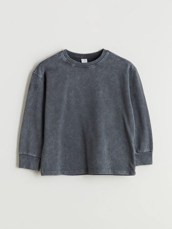 LCW Kids Anthracite Crew Neck Boys Sweatshirt