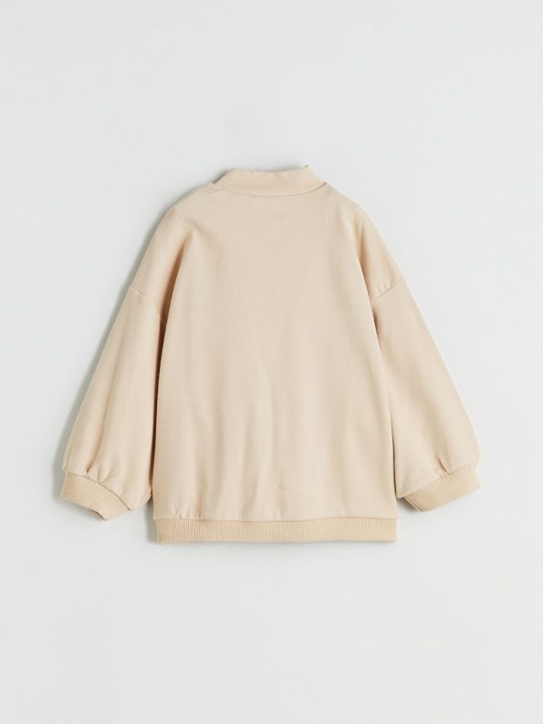 LCW Baby Beige Collar Baby Boy Sweatshirt and Pants