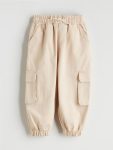 LCW Baby Beige Elastic Waist Boys Cargo Pants
